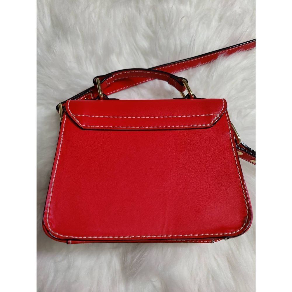Kate Spade New York Gap Kids Red Leather Satchel Crossbody - Picture 5 of 14